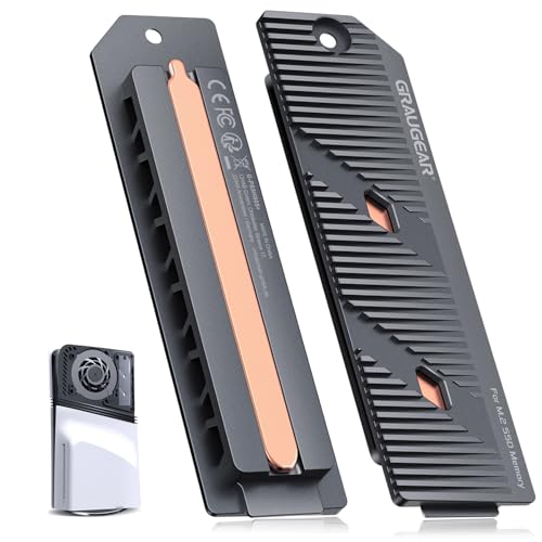 GRAUGEAR M.2 SSD PS5 Konsole Heatpipe Heatsink [PS5 SSD Kühler] NVMe SSD M.2 Kühlkörper für PS5 Slim & PS5 Pro I kühlt PS5 SSD bis zu 25C I PS5 Zubehör für PS5 Speichererweiterung I mit Wärmeleitpad