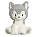 Aurora, 61356, Glitzy Tots Husky Dog, 20 cm, peluche, grigio e bianco
