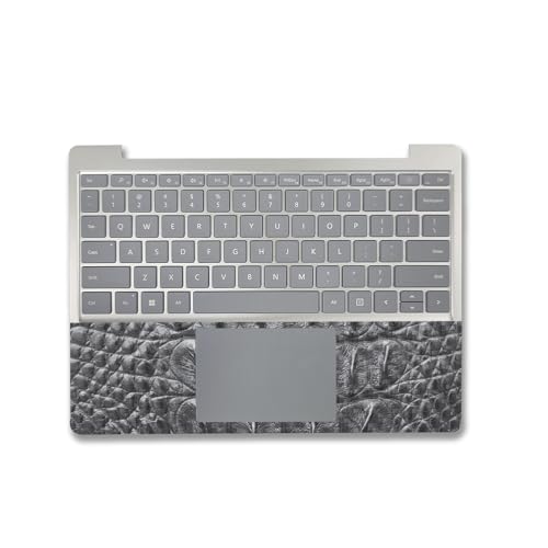Image of MightySkins Carbon Fiber Skin Compatible with Microsoft Surface Laptop Go 3 (2023) Full Wrap Kit - Gator Back | Protective, Durable Textured Carbon Fiber Finish | Made in The USA