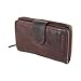 Produktbild Damen Geldbörse, Portemonnaie Brieftasche Mod.5028 (10,5/16/ 4 cm) Mittelgroß gewaschenes echtes Leder, braun