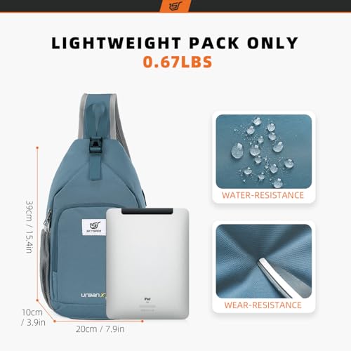 Image of SKYSPER Sling Bag RFID Crossbody Sling Backpack Cross Body Shoulder Bag Travel Hiking Daypack for Women Men(Slateblue)