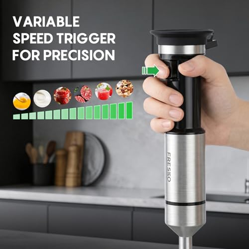 FRESKO Variable Speed Trigger lmmersion Blender Handheld with 24oz Beaker - image 2