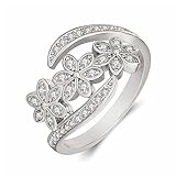 925 Sterling Silver Bow Rings - Cubic Zirconia Bow Knot Promise Rings, Adjustable Engagement Rings Promise Ring Eternity Wedding Ring Silver Thumb Rings for Women Jewellery Gifts (Adjustable)