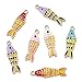 DanLingJewelry 40Pcs 5 Colors Fish Shaped Bumpy Enamel Charms Tropical Fish Marine Life Pendants for DIY Jewelry Making Bracelet Necklace