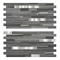 Midcard 20 Sheets Peel and Stick Backsplash, Black Grey Wood Look PVC Mixed Metal Stick on Backsplash Tiles for Kitchen