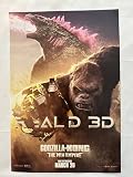 GODZILLA X KONG THE NEW EMPIRE - 11.5'x17' Original Promo Movie Poster 3D 2024