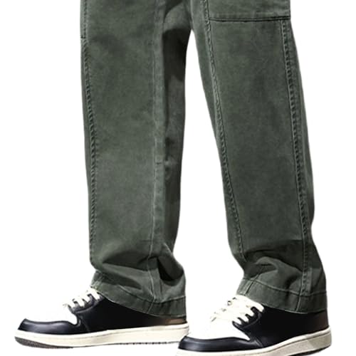 Pantalon cargo classique homme jambe droite avec cordon de serrage