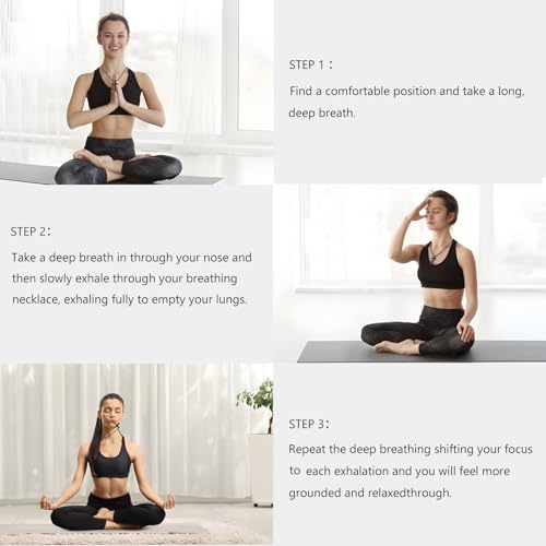 Cross Breathing Necklace to Quit Smoking for Men & Women – Stainless Steel Anxiety Relief Necklace, Stop Smoking Inhaler, Breathlink & Noluva Inspired Design,Black4:133