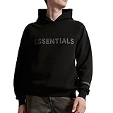 ESSENTIALS THE BIG DIPPER Graphic Pullover Hoodie Unisex Cotton Hoodies Sweatshirt for Teenagers and Adults Black