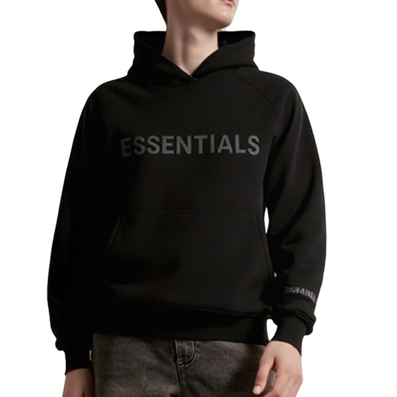 ESSENTIALS THE BIG DIPPER Graphic Pullover Hoodie Unisex Cotton Hoodies Sweatshirt for Teenagers and Adults Black