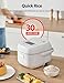 Toshiba Mini Rice Cooker, 3 Cups Uncooked Small Rice Cooker, Steamer & Warmer, With Fuzzy Logic And One-Touch Cooking, 24 Hour Delay Timer And Auto Keep Warm Feature, White