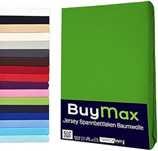 Buymax Topper prześcieradło z gumką 200 x 200 cm, 100% bawełna, dżersej, na materac o wysokości do 9 cm, do łóżka kontynentalnego, antracytowo-szare