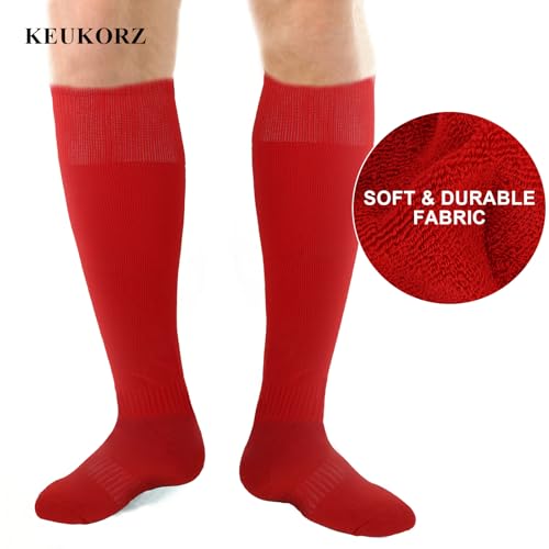 3 Pair Athletic Socks Youth Adult Non-Slip Long Baseball Socks Men Football Sports3