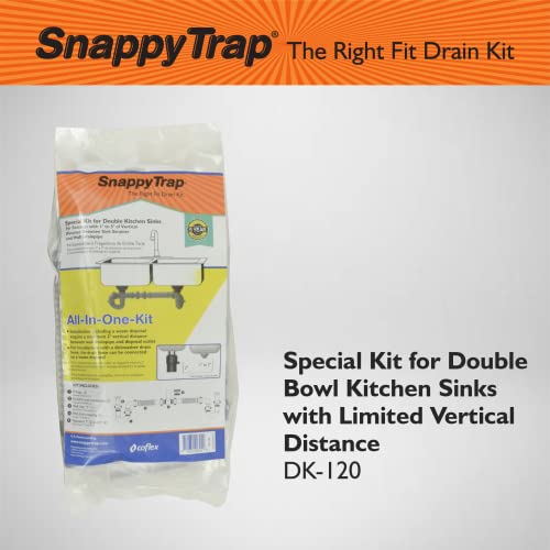 Snappy Trap Special Kit For Double Kitchen Sinks With Limited Vertical Distance Between Sink Strainers And Wall Drainpipe #TOP6