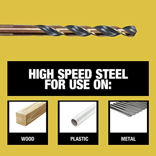 DEWALT Drill Bit Set, 21-Piece, 135 Degree Split Point, 31 Degree Helix, Black Oxide Coated, For Plastic, Wood and Metal (DWA1181) by DEWALT - Image 6