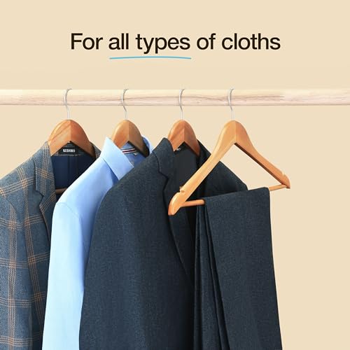 Home-It-Wooden-Hangers-30-Pack-Natural-Wood-Durable-Heavy-Duty-Coat-Hangers-Non-Slip-for-Jacket-Shirt-Pants-and-Suit-Premium-Solid-Clothes-Hangers-for-Closet-with-Chrome-Swivel-Hook