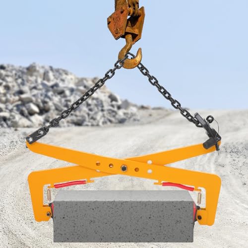 1102 lbs Lifting Clamp Heavy Duty Granite Slab Scissor Lifter Adjustable Range: 12.9"-27.5", Stone Carrying Clamps for Vertical Transport of Marble, Concrete Blocks, Curb Stones, Shipbuilding Industry