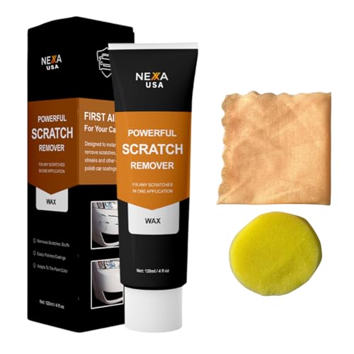 Car Scratch Remover Wax 120ml – Paint Restorer for Light Scratches, Swirls & Scuffs – Micro-Abrasive Polish for Automotive Paint Care & Shine