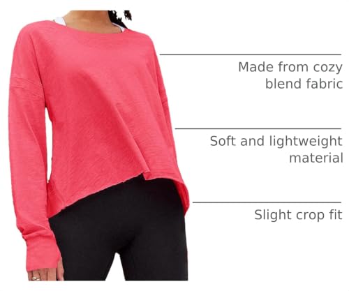 Image of Panadila Womens Open Back Workout Tops Long Sleeve Shirts