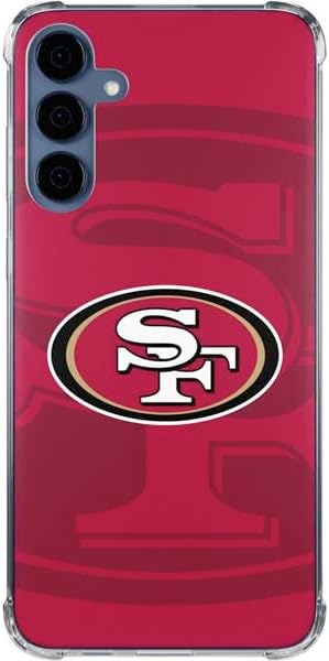 Skinit Clear Phone Case Compatible with Galaxy S24 - Officially Licensed NFL San Francisco 49ers Double Vision Design