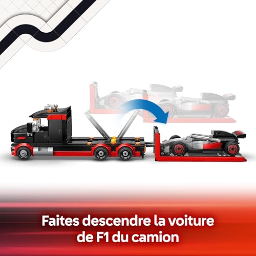 Camion de F1 avec voiture de course de F1 Audi - vue 7
