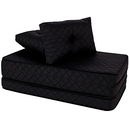 Colchão/Sofá Puff Dobrável 3 em 1 Foam D33 + Travesseiro Duplo BF Colchões