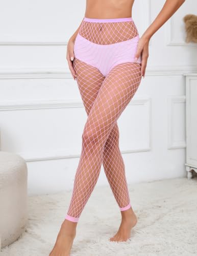 Image of Avidlove Fishnet Stockings for Women Footless High Waist Fishnets Tight | Thigh High Stockings, Open Toe, High Stretch, Comfortable, Gothic Costume, Rave Outfits, for Cosplay, Halloween