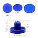 Dzxin Air Hockey Pushers, 2 Stück 96mm Air Hockey Tisch Filzschieber mit 4 Stück Roten Pucks für Ersatz Pucks Tischhammer Torhüter für Tabellen Spiel（Blau