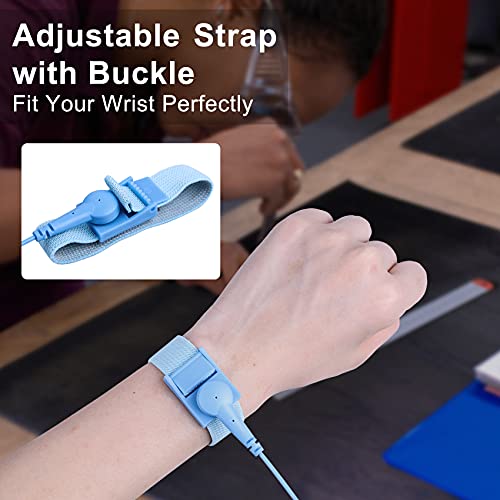 Grounded Outlet Plug, Anti-Static Wrist Strap (Adjustable up to Size XL) and Grounding Cord, Earth Connection | ESD Safe for Computer, PC Building Eelectronics - Image 5