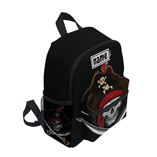 Custom Kid's Name Backpack Pirates Skull Toddler Backpack Personalized Name Preschool Bookbag for Boys Girls2