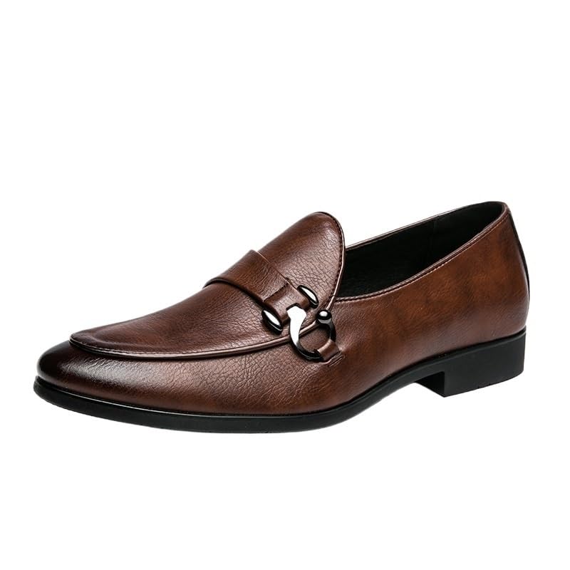 Men's Formal Leather Loafers, Business Leather Shoes, Slip-in, Non-Slip and Abrasion Resistant, Casual, Party, Wedding
