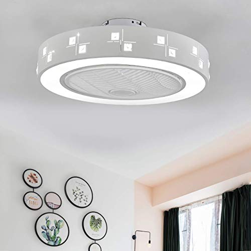 Preisvergleich Produktbild Deckenventilatoren Mit Beleuchtung Creative Invisible Fan LED-Deckenleuchte Fernbedienung Dimmbar Ultra-leise Kann Fan Kronleuchter Modernes Wohnzimmer Schlafzimmer Fan Lampe 55 * H21cm