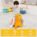 INPANY Bouncy Horse Tiger Hopper Toys, Toddlers Bouncing Zoo Animal Toys, Kid Hopping Bounce Buddies, Inflatable Ride on Rubber Bouncer, Outdoor Indoor Baby Birthday Gift for 2 3 4 Year Old Girl Boy