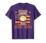 Retro Vintage Baseball tee. Stars, Stripes, and Home Runs T-Shirt