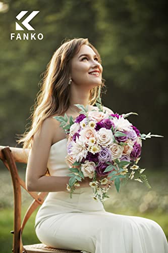 Fanko Fake Rose Artificial Flowers: Champagne Lilac Rose Artificial Silk Flowers Bulk Fake Flowers For Decoration Artificial Flowers Bouquet Fake Flowers Burgundy Rose Dahlia #TOP4