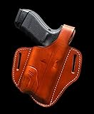 Falco OWB Leather Holster for Pistol with Tactical Light for Glock 19 with TLR-7