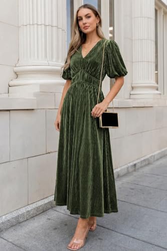 Image of Maxigerui Women's Velvet Maxi Dress Formal Dresses for Wedding Guest Dress