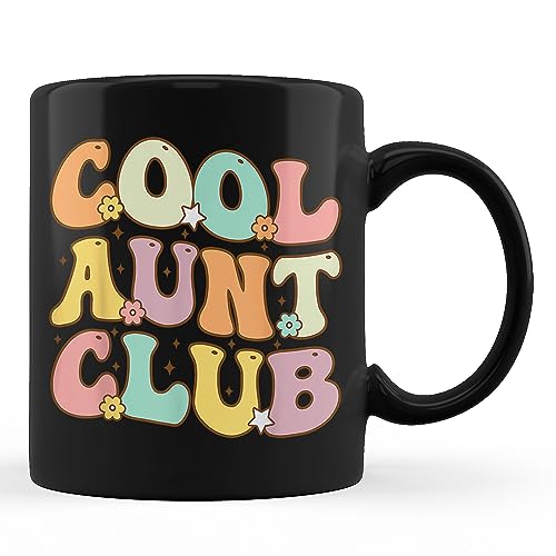 Tuantuyetvoi Cool Aunt Club Funny Colorful Cool Aunt Club Aunties Black Coffee Mug 11oz