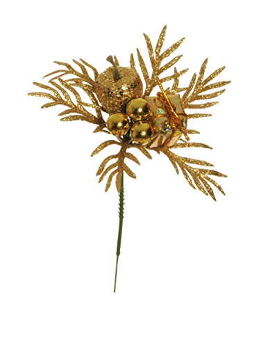 Evergreens Colgante Árbol Glittered Apple Oro