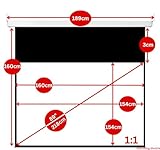 SlenderLine Motorleinwand 160 x 160 cm | 1,2 Gain | Format 1:1 | 3D | FULL-HD 4K 8K Ultra-HD | Fernbedienung | - 2