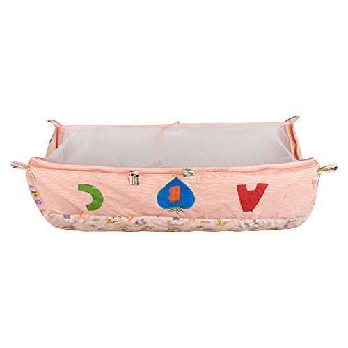 Image of Dazzle Born Baby Khoya Cradle Cloth Baby Zoli With Mosquito Net (Orange), 1 Count
