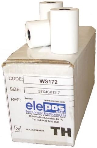 Hypercom ICE5500 Plus ICE-5500 Plus Credit Card Terminal Rolls 1 Box (20 Rolls)