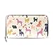 Fantasio Clutch Geldbörse für Hunde und Katzen Silhouetten buntes Muster Namenskarten-Organizer