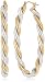 14k Yellow Gold-Bonded Sterling Silver Twisted Hoop Earrings