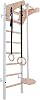 BenchK 211WA204 Wallbars, Stall Bars, Swedish Ladder, Gymnastic Ladder with 8 Beech Oval Rungs, Adjustable Beech Wooden Pull Up Bar and Gymnastic Accessories Such as Wooden Rings