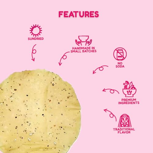 Image of Being Punjabi Urad Papad, 510g | 100% Natural Amritsari Dal Papad with No Soda | Papadam, appalam and fryum