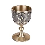 L_Shop - Copa de vino vintage con grabado de metal, mini copas de vino real, copa de vino de cobre para el hogar, bar, fiesta, boda, decoración medieval