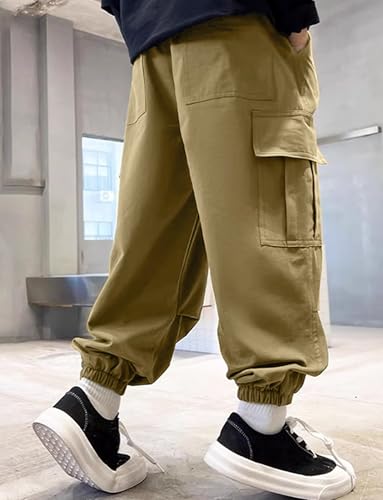 Pantalon baggy cargo enfant garçon Happy Cherry style ample streetwear hip hop