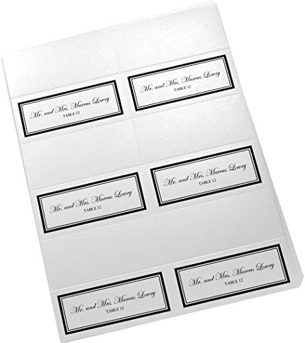 Double Line Border Printable Place Cards, Black (Choose Color), Set Of 60 (10 Sheets), Laser & Inkjet Printers - Wedding, Party, Dinner, And Special Events - Made In The Usa #TOP3