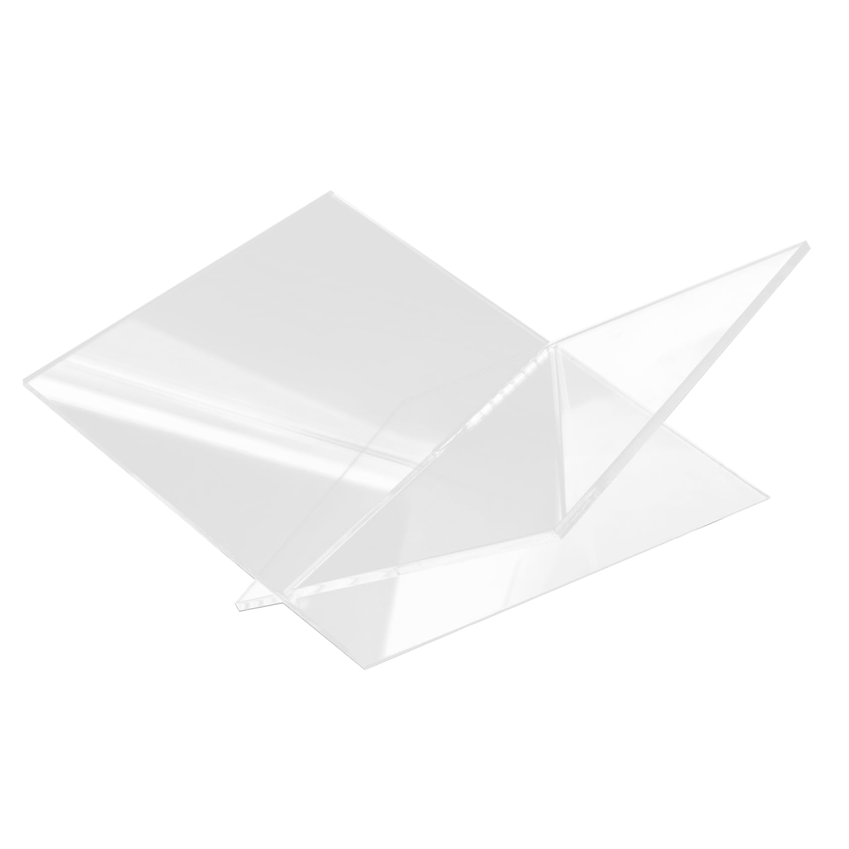 HEALLILY Acrylic Bookshelf Coffee Table Book Kitchen Book Rack Portable Book Display Stand Reading Stand Recipe Book Holder Stand for Kitchen Reading Accessories Kitchen Stand Transparent